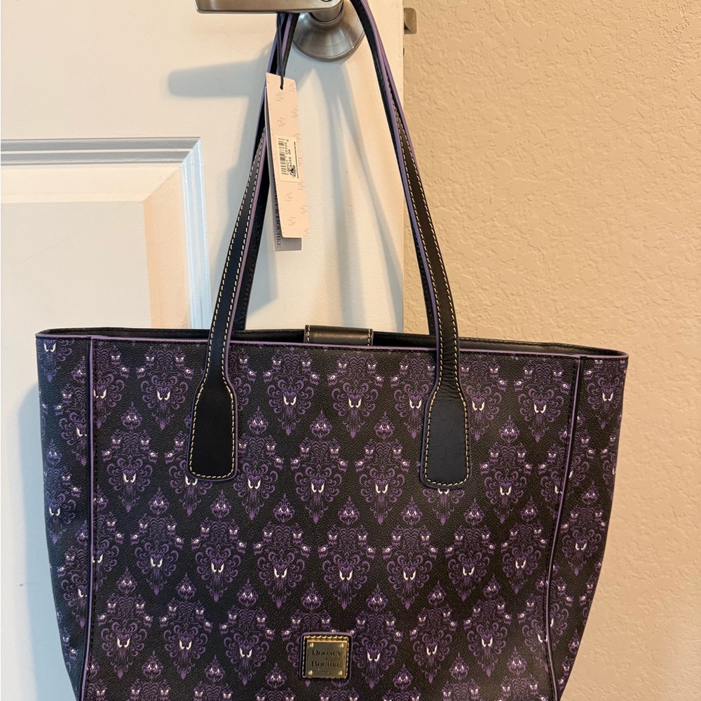 Dooney & Bourke Disney Haunted Mansion Purple and Black Tote